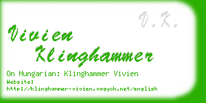 vivien klinghammer business card